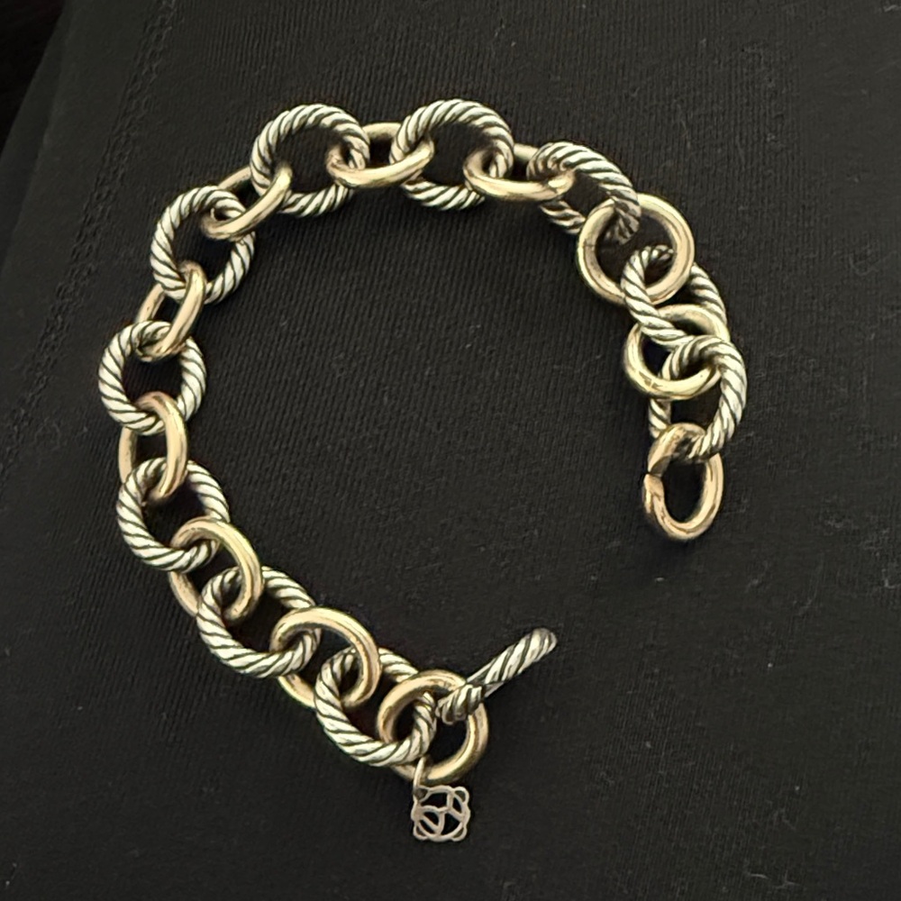 Elegant Gold and Silver Chain Bracelet